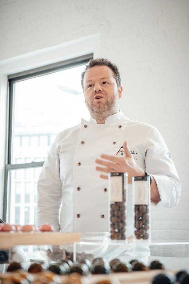 Chef Christophe Bonzon addresses the chefs